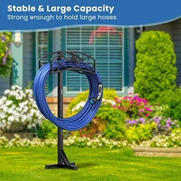 Kesfitt Garden Hose Holder Strong Durable Freestanding Rack