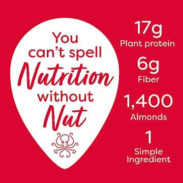 OCTONUTS Almond Protein Powder, 21 Ounce, Made with California Almonds, 17g Plant Based Protein, Keto, Paleo Friendly, Vegan, Gluten Free, 17 Servings