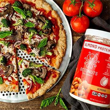 OCTONUTS Almond Protein Powder, 21 Ounce, Made with California Almonds, 17g Plant Based Protein, Keto, Paleo Friendly, Vegan, Gluten Free, 17 Servings