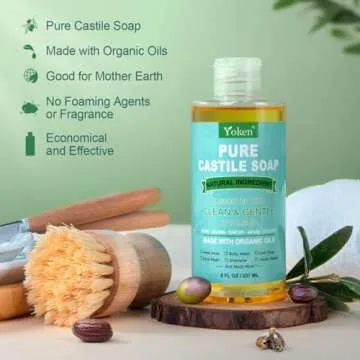 Yoken Pure Organic Castile Liquid Soap for All Needs