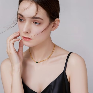 Milan Chiva Gold Chunky Choker Pendant Necklace for Women