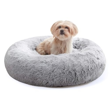 WESTERN HOME WH Faux Fur Dog Bed & Cat Bed, Original Calming Dog Bed for Small Medium Large Pets, An...