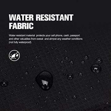 Unisex Money Belt for Travel RFID Blocking & Security