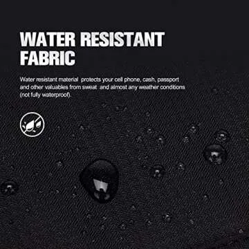 Unisex Money Belt for Travel RFID Blocking & Security