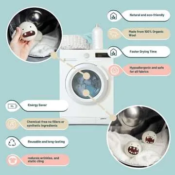 Charming Woolbuddy Dryer Balls - Eco-Friendly Laundry Essentials