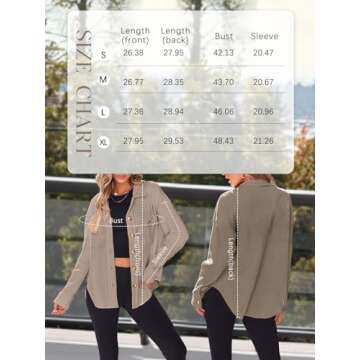 AUTOMET Women's Waffle Knit Shacket for Fall Style