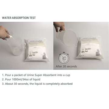 smillsu Urine Super Absorbent, Solidifier - 50 Pack - Pee Powder Liquid Waste Gelling and Deodorizing Powder, Urine Absorber Emergency Toilet Waste