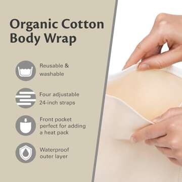 Organic Cotton Castor Oil Wrap for Detox & Wellness