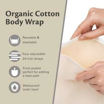 Organic Cotton Castor Oil Wrap for Detox & Wellness