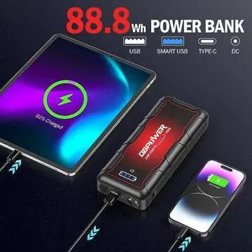 DBPOWER 4000A Peak Jump Starter - Portable Car Booster Pack