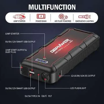 DBPOWER 4000A Peak Jump Starter - Portable Car Booster Pack