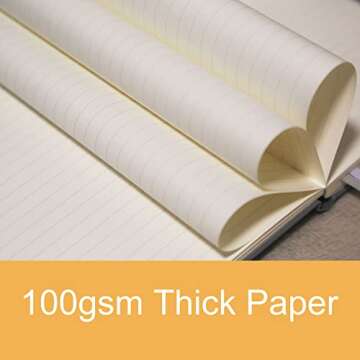 PEACHLULU Lined Journal Hardcover Notebook 5.7 x 8 Inches 100 GSM Thick Paper 2 Bookmarks (College Ruled, Pink)