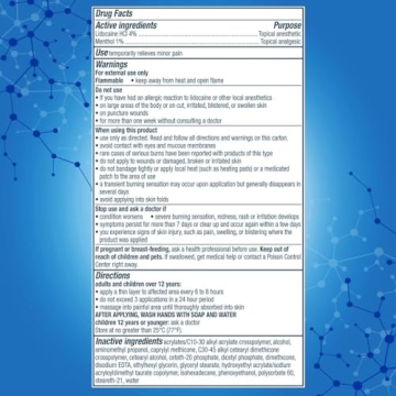 Nervive Pain Relieving Cream Lidocaine Menthol Fast Relief