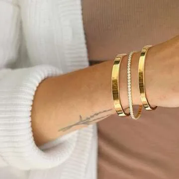 Trendy Adjustable Gold Bracelets for Women Jewelry
