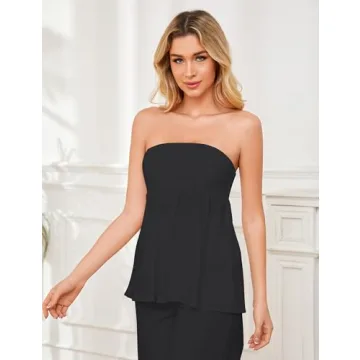 Stylish Ythomm Ruffle Hem Tube Tops for Women