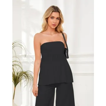 Stylish Ythomm Ruffle Hem Tube Tops for Women