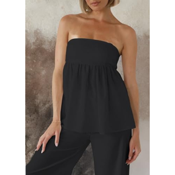 Stylish Ythomm Ruffle Hem Tube Tops for Women