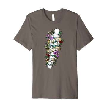 Natural Burial Floral Shroud Design for Funeral Directors Premium T-Shirt