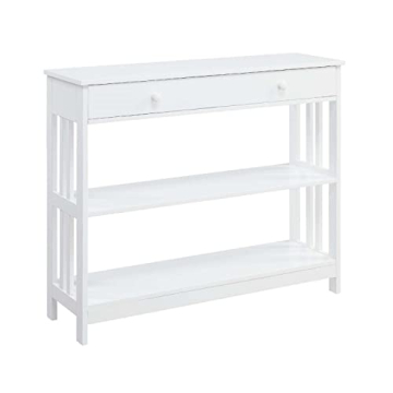 Convenience Concepts White Mission Console Table - Stylish & Functional