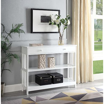 Convenience Concepts White Mission Console Table - Stylish & Functional