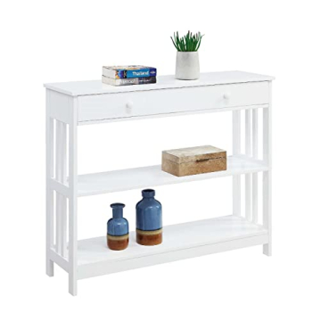 Convenience Concepts White Mission Console Table - Stylish & Functional