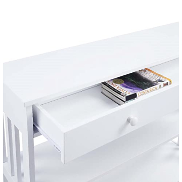 Convenience Concepts White Mission Console Table - Stylish & Functional
