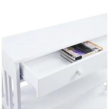 Convenience Concepts White Mission Console Table - Stylish & Functional