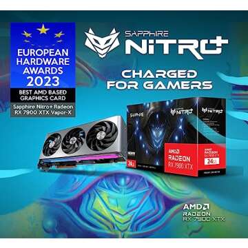 Sapphire 11322-01-40G Nitro+ AMD Radeon RX 7900 XTX Vapor-X Gaming Graphics Card with 24GB GDDR6, AM...