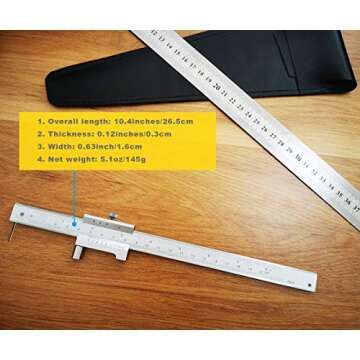 Precision Stainless Steel Caliper with Scriber Set 0-20cm