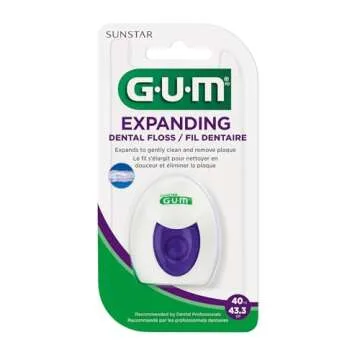Expanding Dental Floss - Waxed Woven Floss - Effective Plaque Removal for Tight Teeth - Unflavored