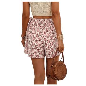 Milumia High Waisted Patterned Fringe Skorts - Stylish Summer Wear