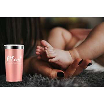 New Mom Gift: 20oz Insulated Cup for Expecting Moms - Rose Gold