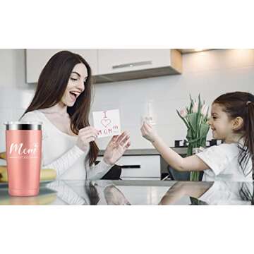 New Mom Gift: 20oz Insulated Cup for Expecting Moms - Rose Gold