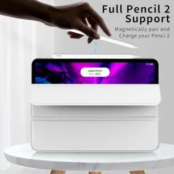 kenke Case for iPad Pro 11 Inch 4th/3rd/2nd/1st Generation (2022/2021/2020/2018 Model), Rebound Magnetic Slim Trifold Stand Smart Cover, Support 2nd Gen Pencil Charging, Auto Sleep/Wake, Gray