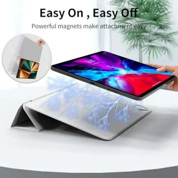 kenke Case for iPad Pro 11 Inch 4th/3rd/2nd/1st Generation (2022/2021/2020/2018 Model), Rebound Magnetic Slim Trifold Stand Smart Cover, Support 2nd Gen Pencil Charging, Auto Sleep/Wake, Gray