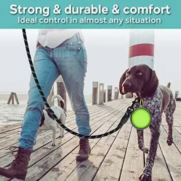COOYOO Heavy Duty Dog Leash Pack with Collapsible Bowl