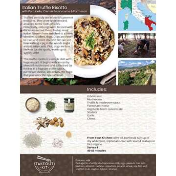 Gourmet Italian Truffle Risotto Meal Kit for Home Cooking