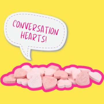 Starbursts Conversation Hearts, Classic Valentine's Day Candy, .88 Ounces Each (Pack of 4)