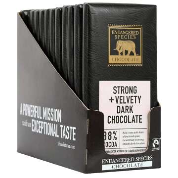 Endangered Species Dark Chocolate Bar 88% Cocoa - Premium Treat