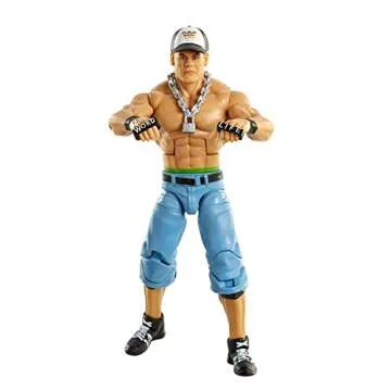 WWE MATTEL ​Top Picks Elite John Cena 6-inch Action Figure with Deluxe Articulation for Pose and Play, Life-like Detail, Authentic Ring Gear & Accessory,Multi,GVC03