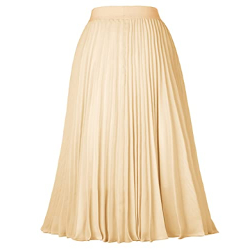 Pleated Chiffon Midi A-Line Skirt - Grace Karin