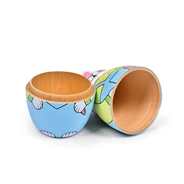 HYSIGUAN Easter Bunny | Handmade Wooden Nesting Dolls