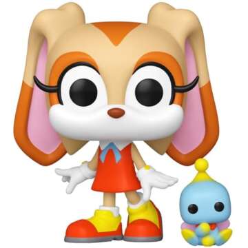 Funko POP & Buddy: Sonic - Cream with Cheese - Sonic The Hedgehog - Collectable Vinyl Figure - Gift Idea - Official Merchandise - for Kids & Adults - Video Games Fans - Model Figure for Collectors