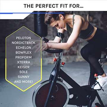 Domain Cycling Gel Bike Seat Cushion- Secure Peloton Fit for Smooth Stable Rides- Non-Slip Bicycle S...