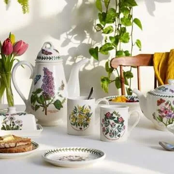 Portmeirion Botanic Garden 12oz Tankard Mug (Set of 6) - Multipurpose Floral Drinkware Collection, D...