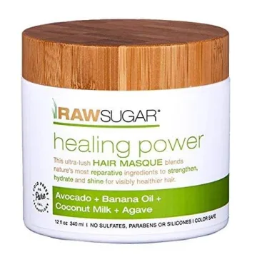 Raw Sugar Living Hair Masque with Coconut and Avocado, 12 Ounce