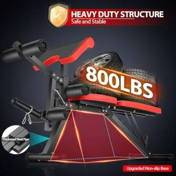 OPPSDECOR Adjustable Weight Bench with Leg Extension and Leg Curl, 800 LBS Heavy Duty Workout Bench for Home Gym, Preacher Curl Bench with Wheels, Flat Incline Decline Sit Up Bench, Exercise Bench for Full Body Workout