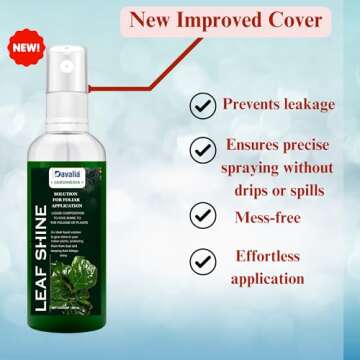 DAVALIA Leaf Shine Spray for Indoor Plants-Ready To Use for Instant and Natural Glow- Premium Qualit...