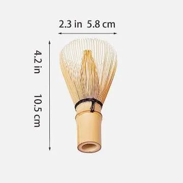 ARTDOU Golden Bamboo Matcha Green Tea Whisk Chasen, Matcha Stirrer Traditional Japanese Tea Whisk for Making Matcha Powder 茶道具 茶筌 茶筅 茶せん 100本立