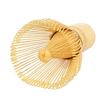 ARTDOU Golden Bamboo Matcha Green Tea Whisk Chasen, Matcha Stirrer Traditional Japanese Tea Whisk for Making Matcha Powder 茶道具 茶筌 茶筅 茶せん 100本立